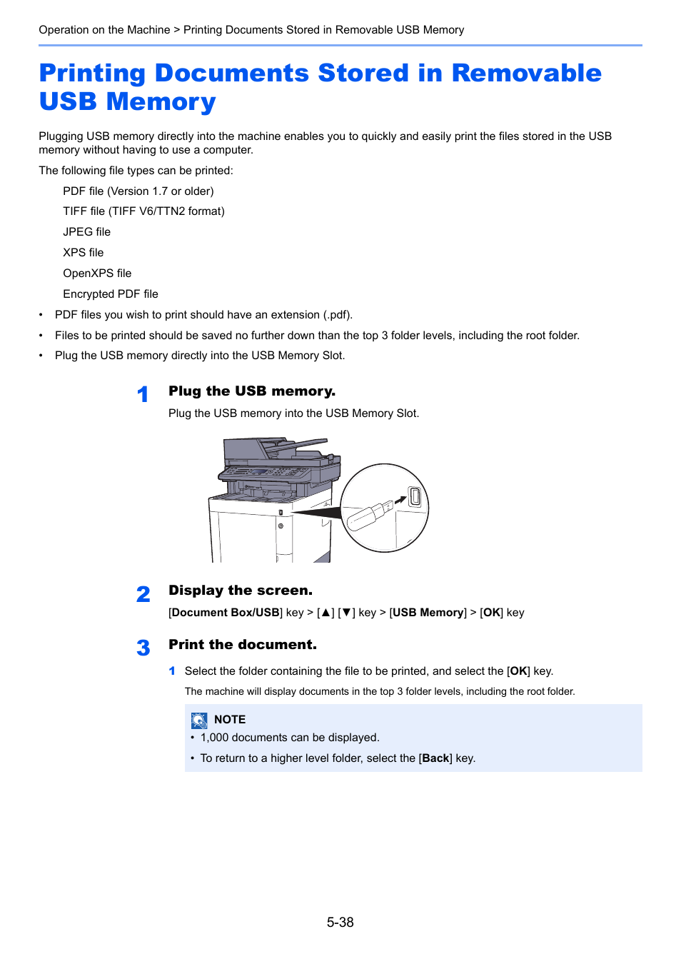 Printing documents stored in removable usb memory | TA Triumph-Adler P-C3060 MFP User Manual | Page 189 / 409