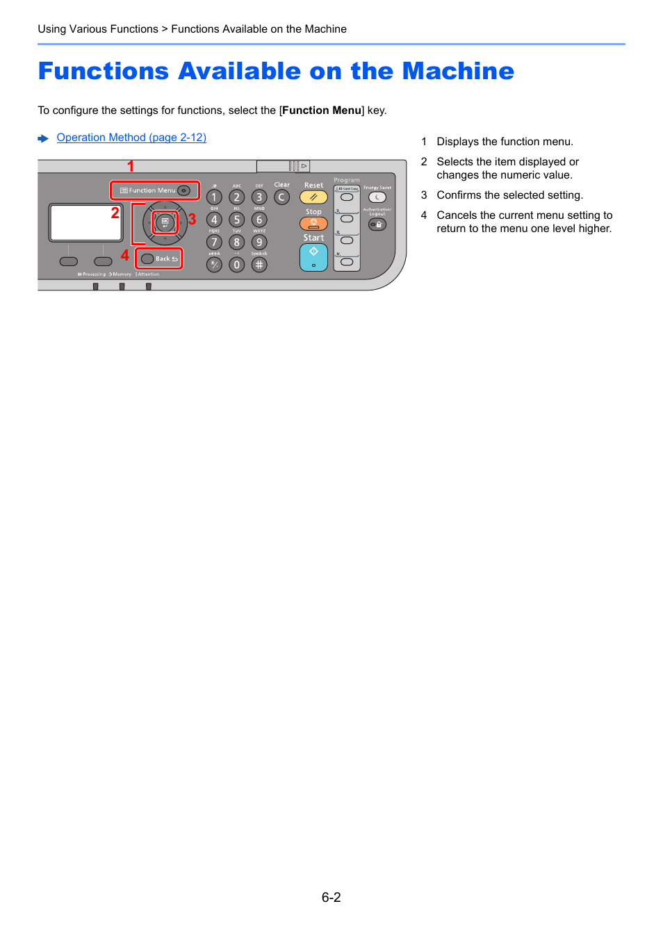 Functions available on the machine, Functions available on the machine -2 | TA Triumph-Adler P-C3060 MFP User Manual | Page 196 / 409