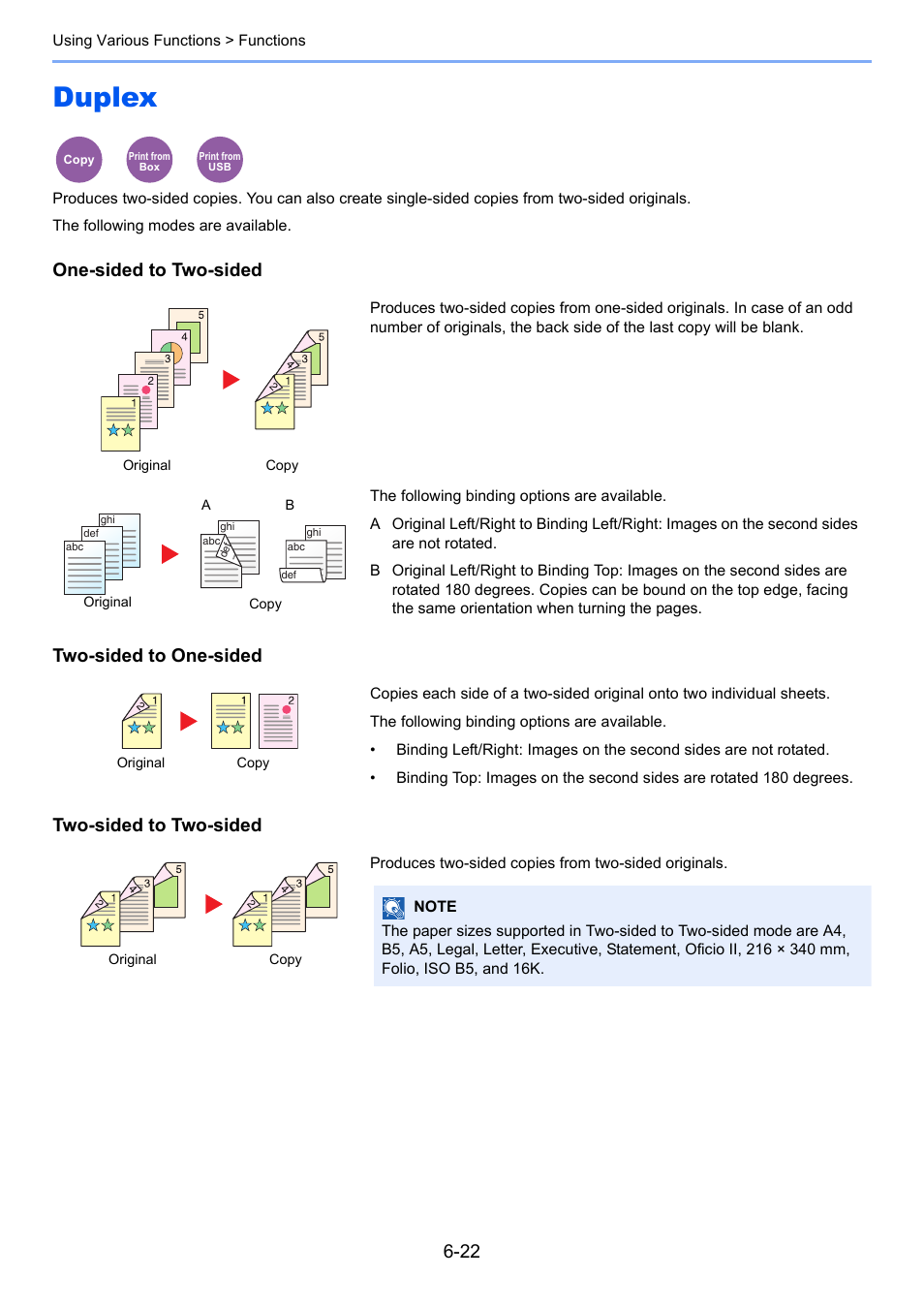 Duplex, Duplex -22 | TA Triumph-Adler P-C3060 MFP User Manual | Page 216 / 409