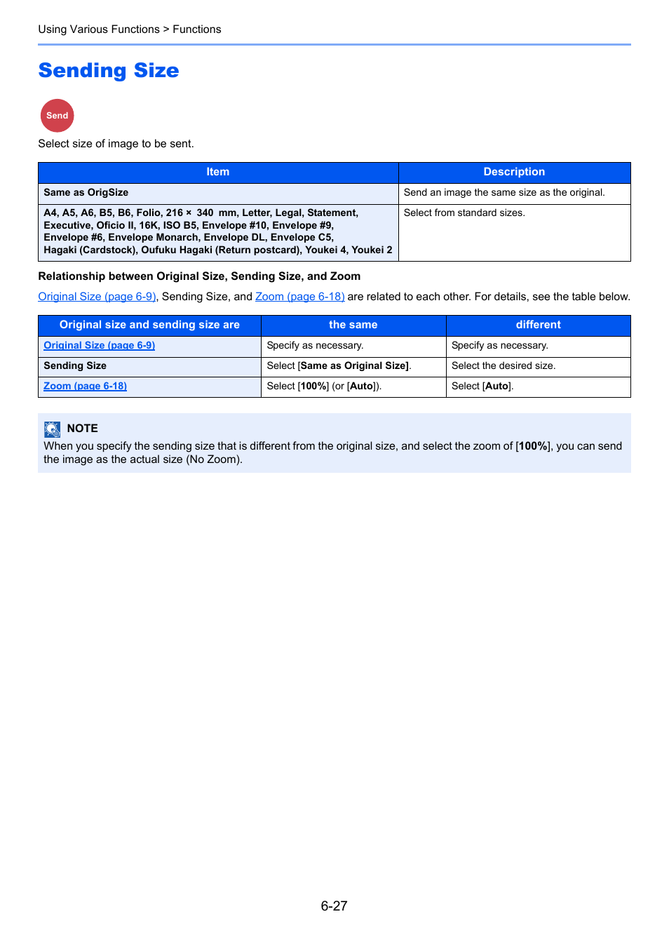 Sending size, Sending size -27, Select size of image to be sent | TA Triumph-Adler P-C3060 MFP User Manual | Page 221 / 409