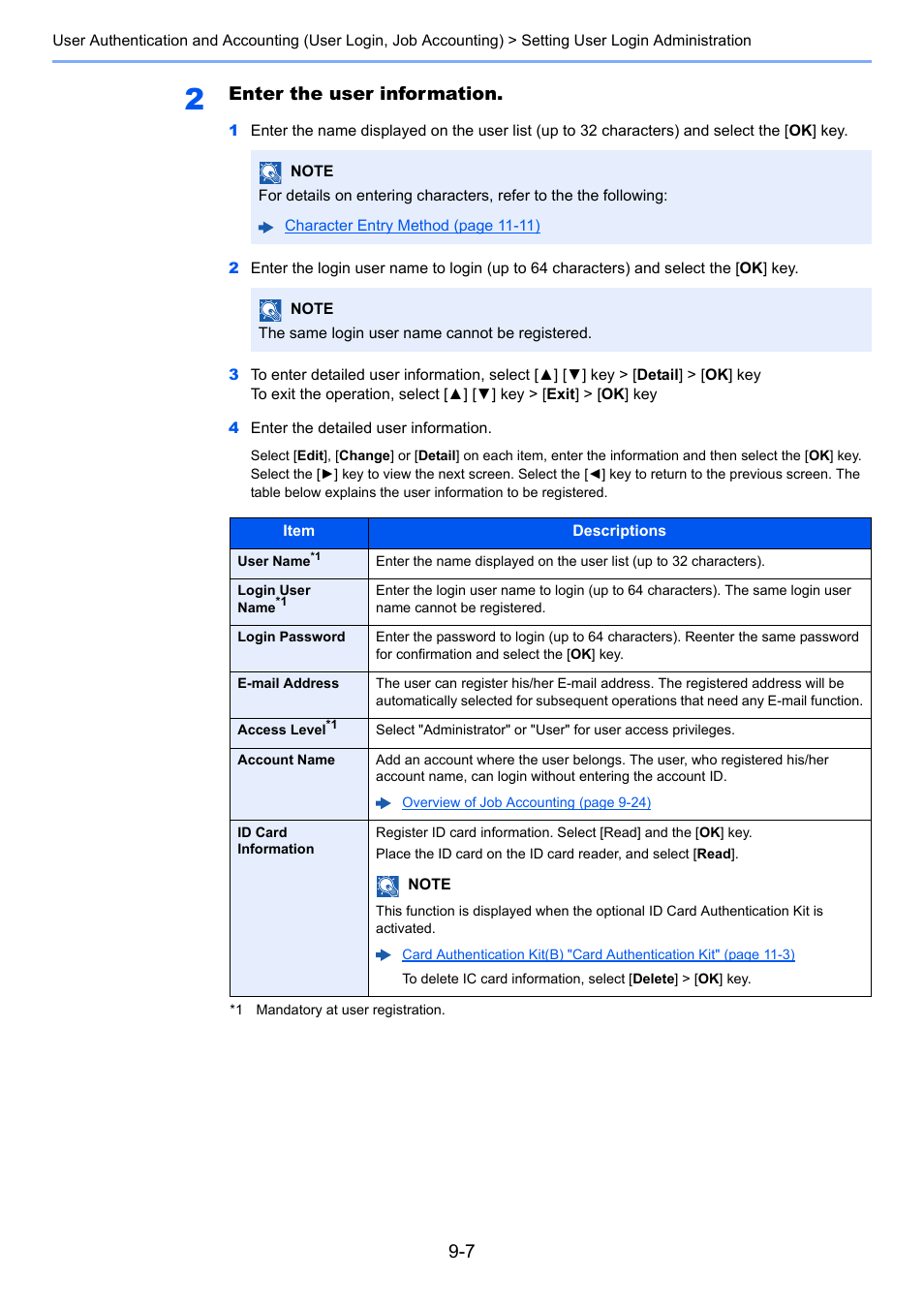 Enter the user information | TA Triumph-Adler P-C3060 MFP User Manual | Page 286 / 409