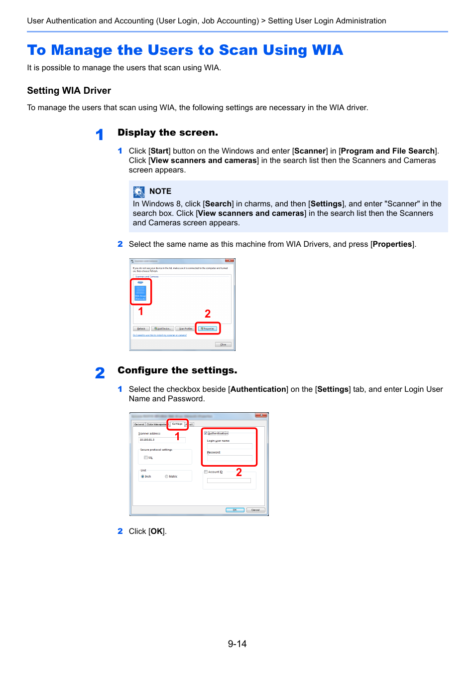 To manage the users to scan using wia, To manage the users to scan using wia -14 | TA Triumph-Adler P-C3060 MFP User Manual | Page 293 / 409