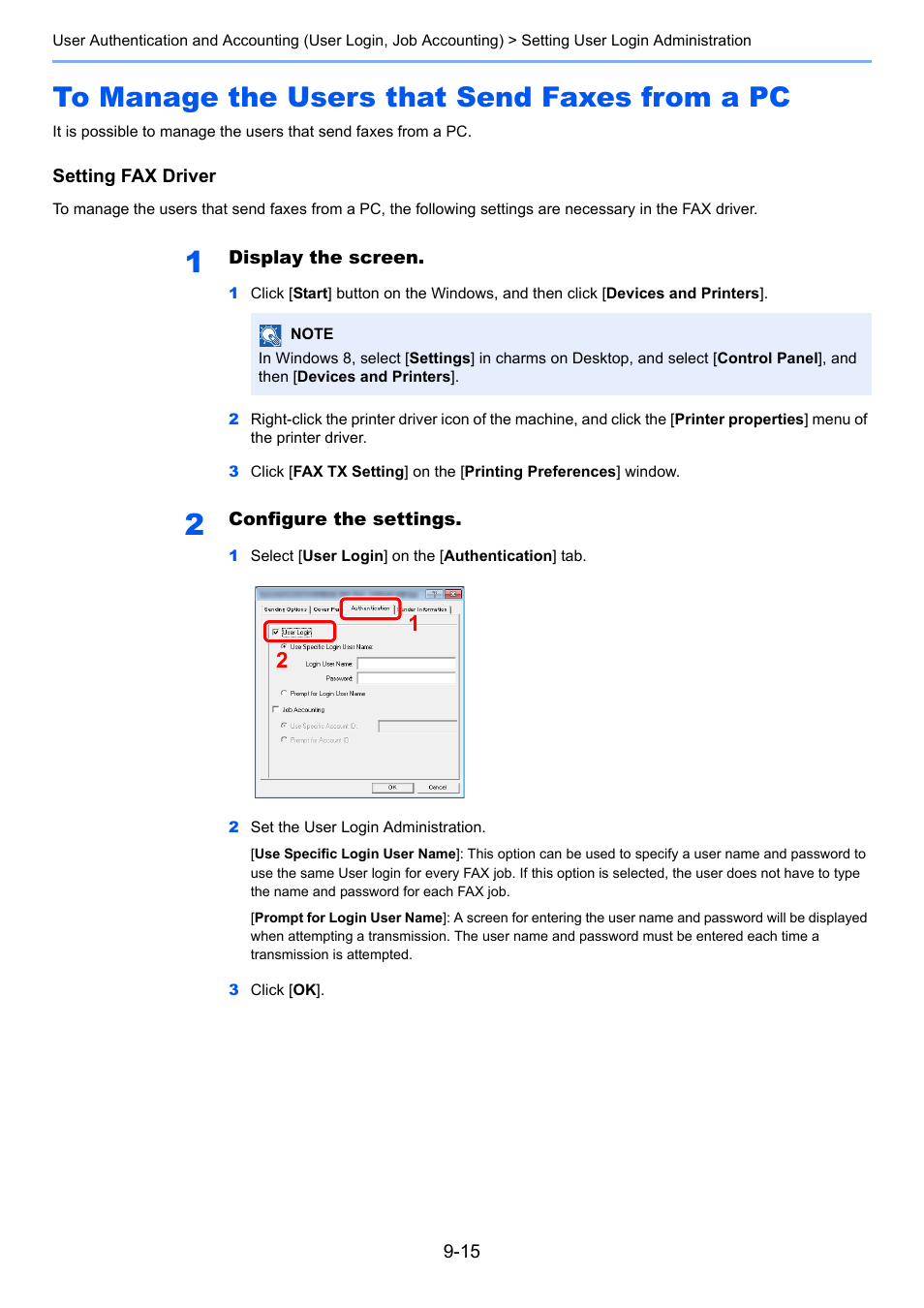 To manage the users that send faxes from a pc, To manage the users that send faxes from a pc -15 | TA Triumph-Adler P-C3060 MFP User Manual | Page 294 / 409
