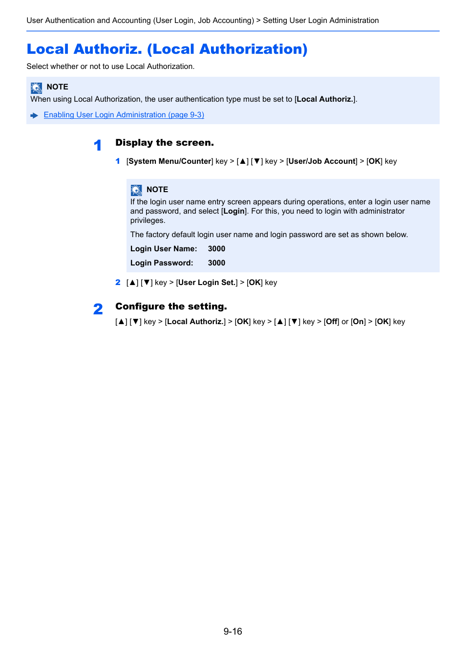 Local authoriz. (local authorization), Local authoriz. (local authorization) -16 | TA Triumph-Adler P-C3060 MFP User Manual | Page 295 / 409