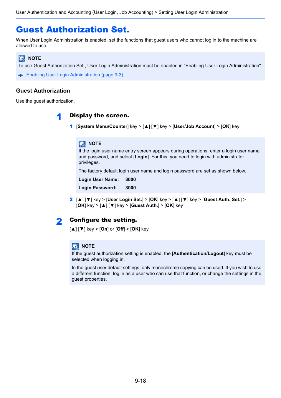 Guest authorization set, Guest authorization set -18 | TA Triumph-Adler P-C3060 MFP User Manual | Page 297 / 409