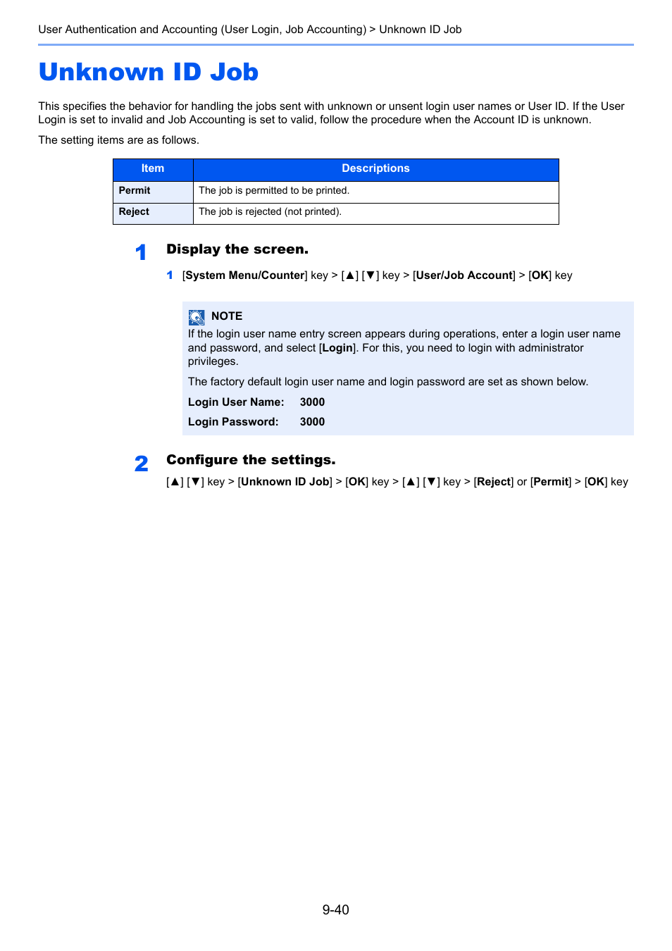 Unknown id job, Unknown id job -40 | TA Triumph-Adler P-C3060 MFP User Manual | Page 319 / 409