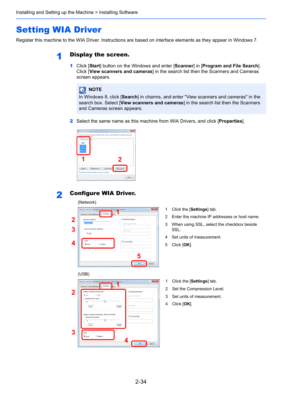 Setting wia driver, Setting wia driver -34 | TA Triumph-Adler P-C3060 MFP User Manual | Page 79 / 409