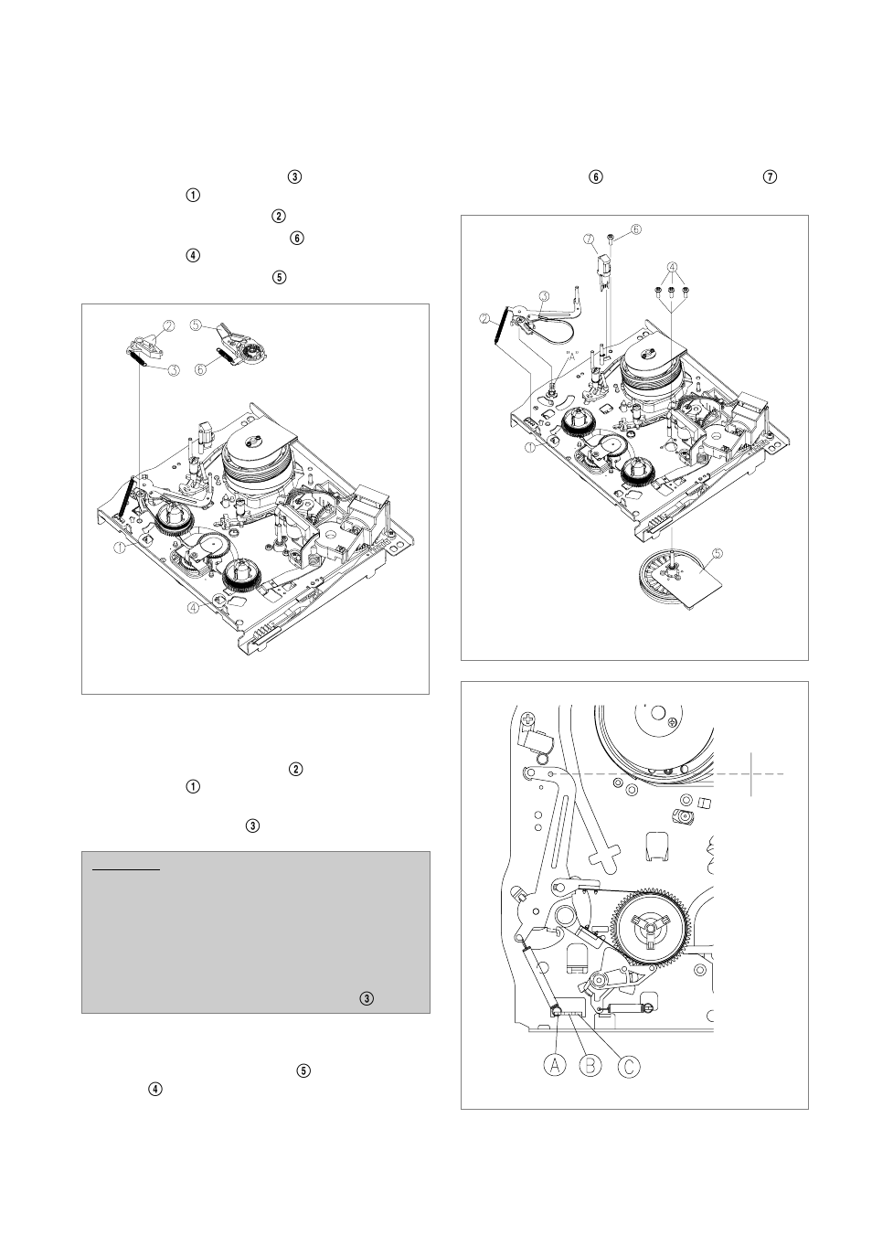 Deassembly and replacement (continued) | Daewoo VCR MECHANISM UNIT User Manual | Page 15 / 34