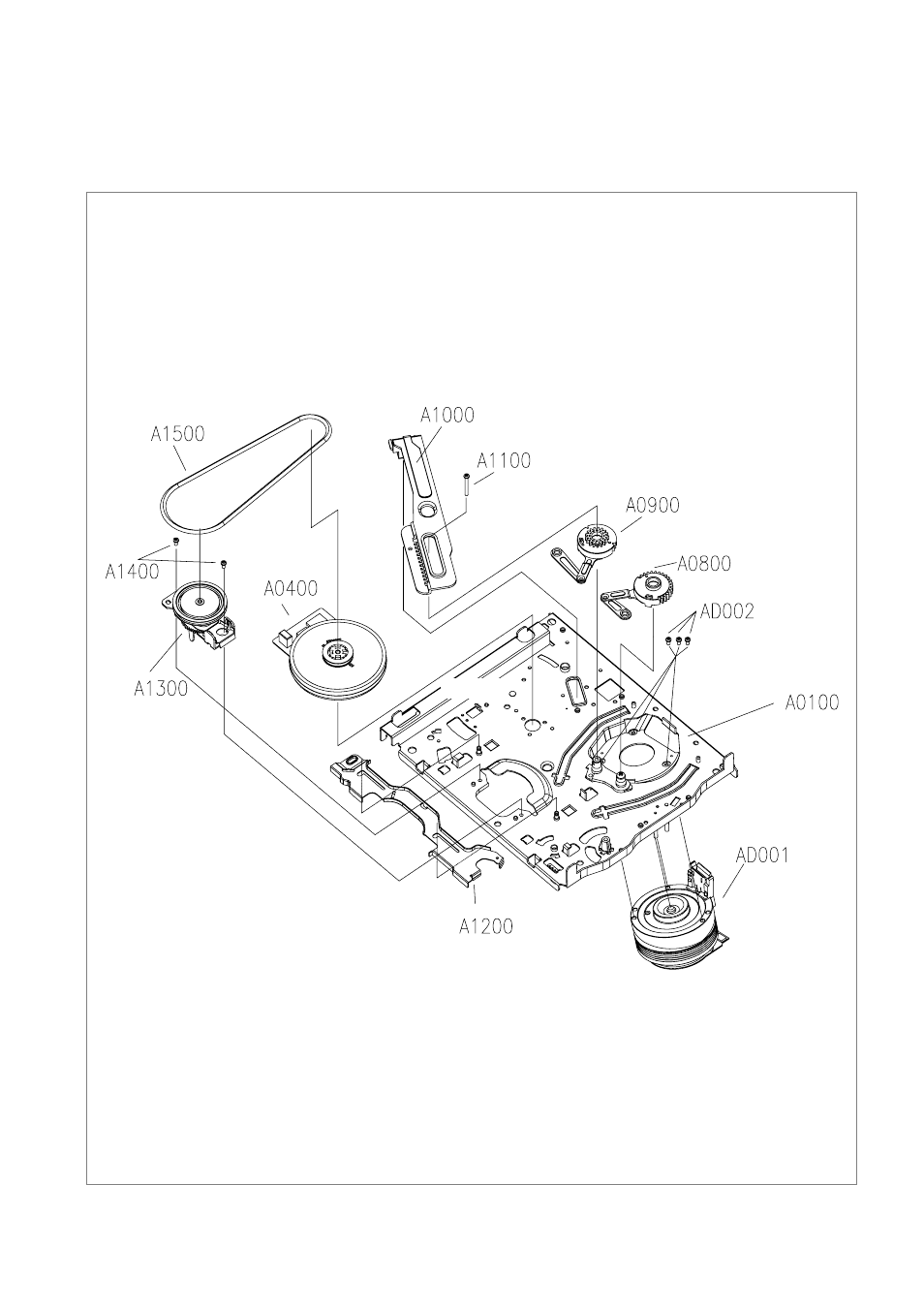 Exploded view and parts list (continued) | Daewoo VCR MECHANISM UNIT User Manual | Page 27 / 34