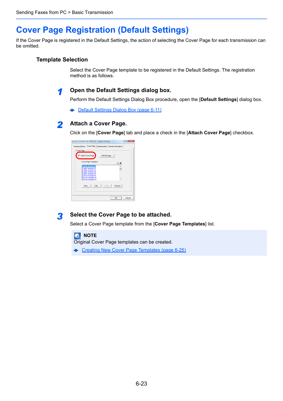 Cover page registration (default settings) | TA Triumph-Adler P-C3065 MFP User Manual | Page 121 / 184