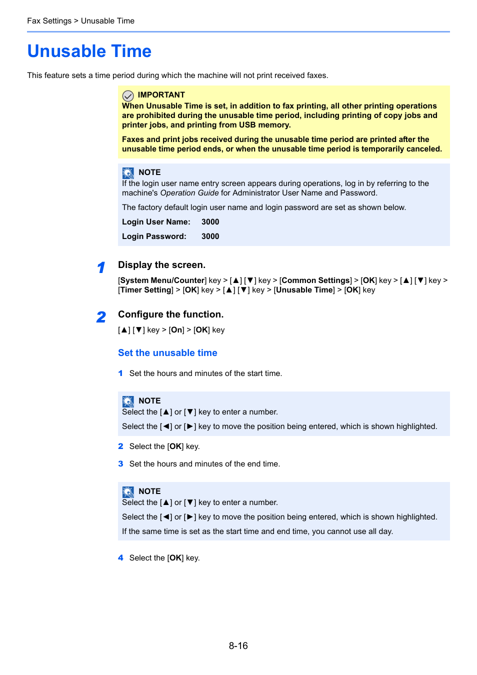 Unusable time, Unusable time -16 | TA Triumph-Adler P-C3065 MFP User Manual | Page 153 / 184