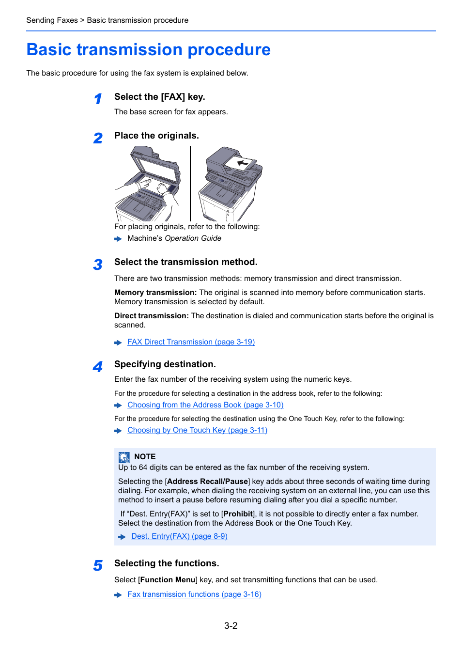 Basic transmission procedure, Basic transmission procedure -2 | TA Triumph-Adler P-C3065 MFP User Manual | Page 33 / 184