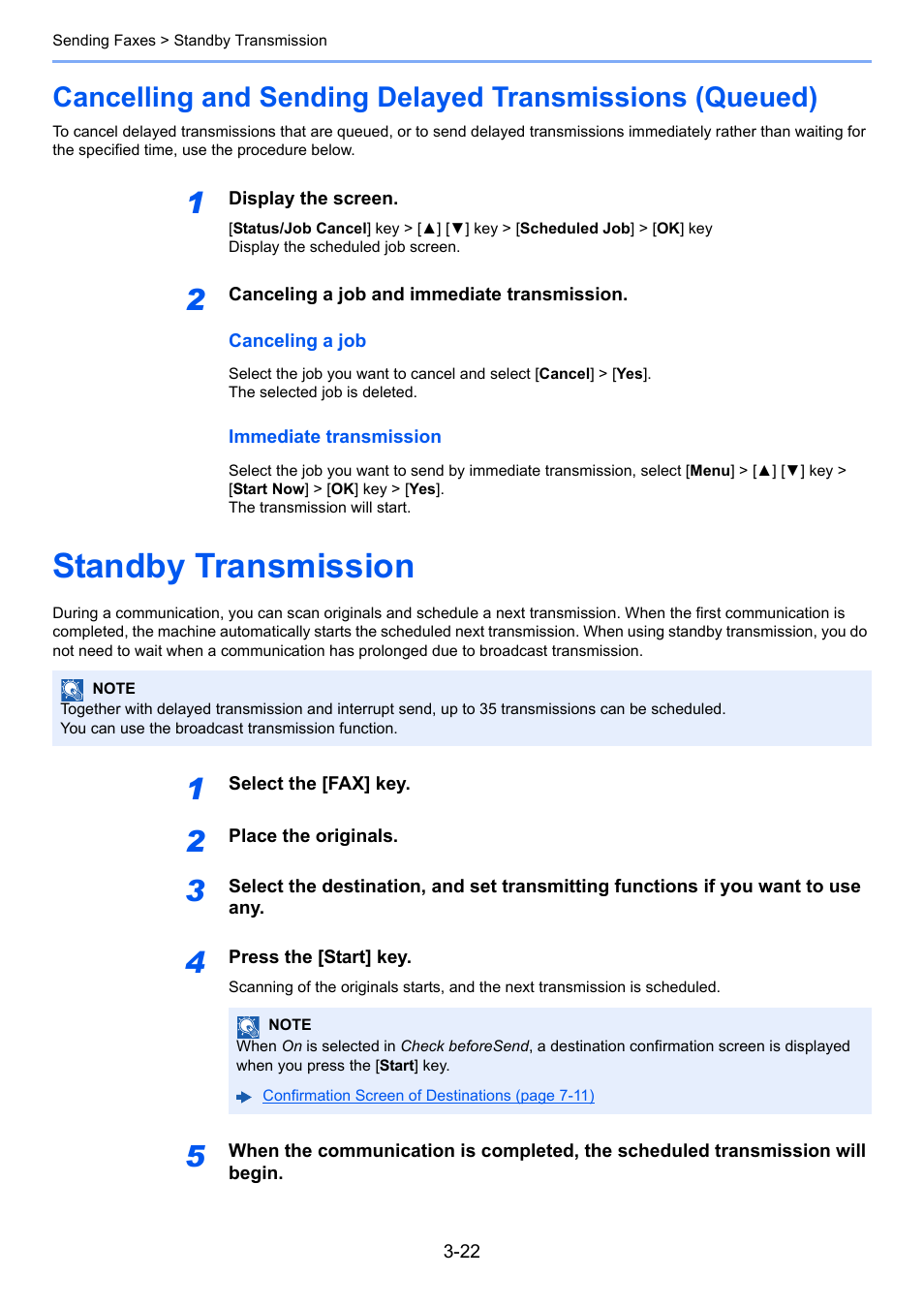 Standby transmission, Standby transmission -22 | TA Triumph-Adler P-C3065 MFP User Manual | Page 53 / 184