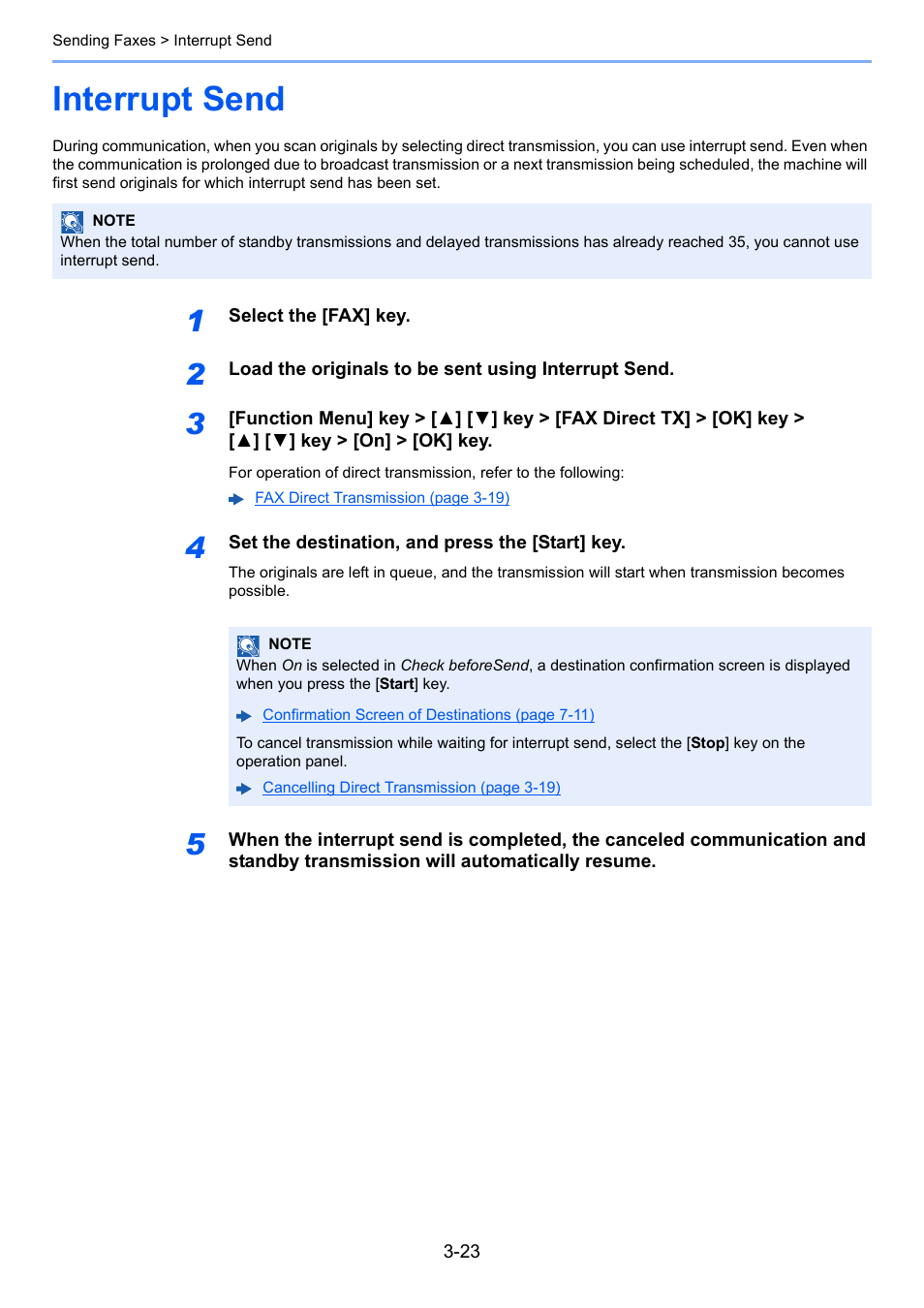 Interrupt send, Interrupt send -23 | TA Triumph-Adler P-C3065 MFP User Manual | Page 54 / 184