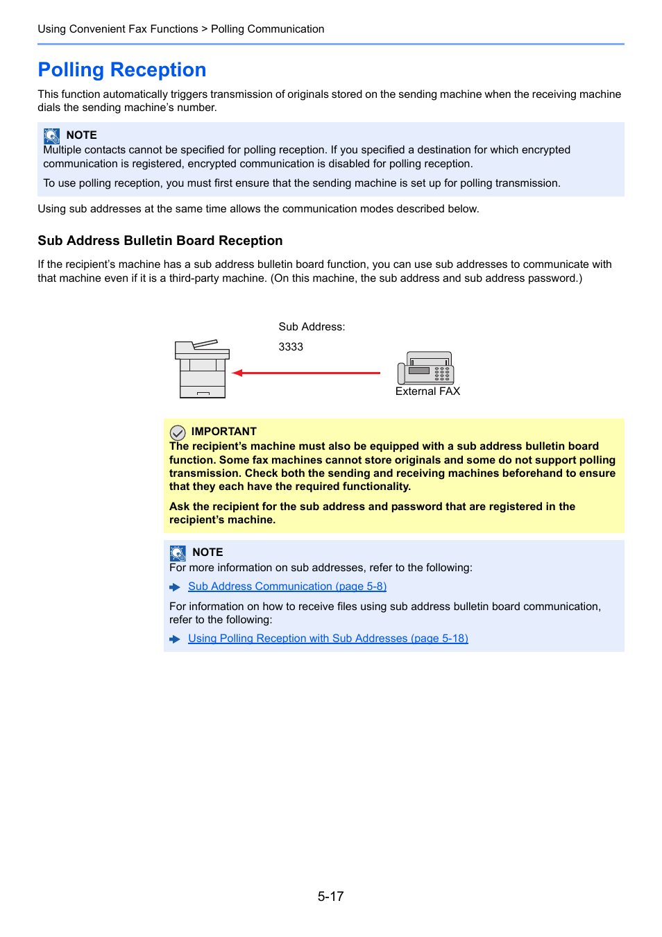 Polling reception, Polling reception -17 | TA Triumph-Adler P-C3065 MFP User Manual | Page 82 / 184