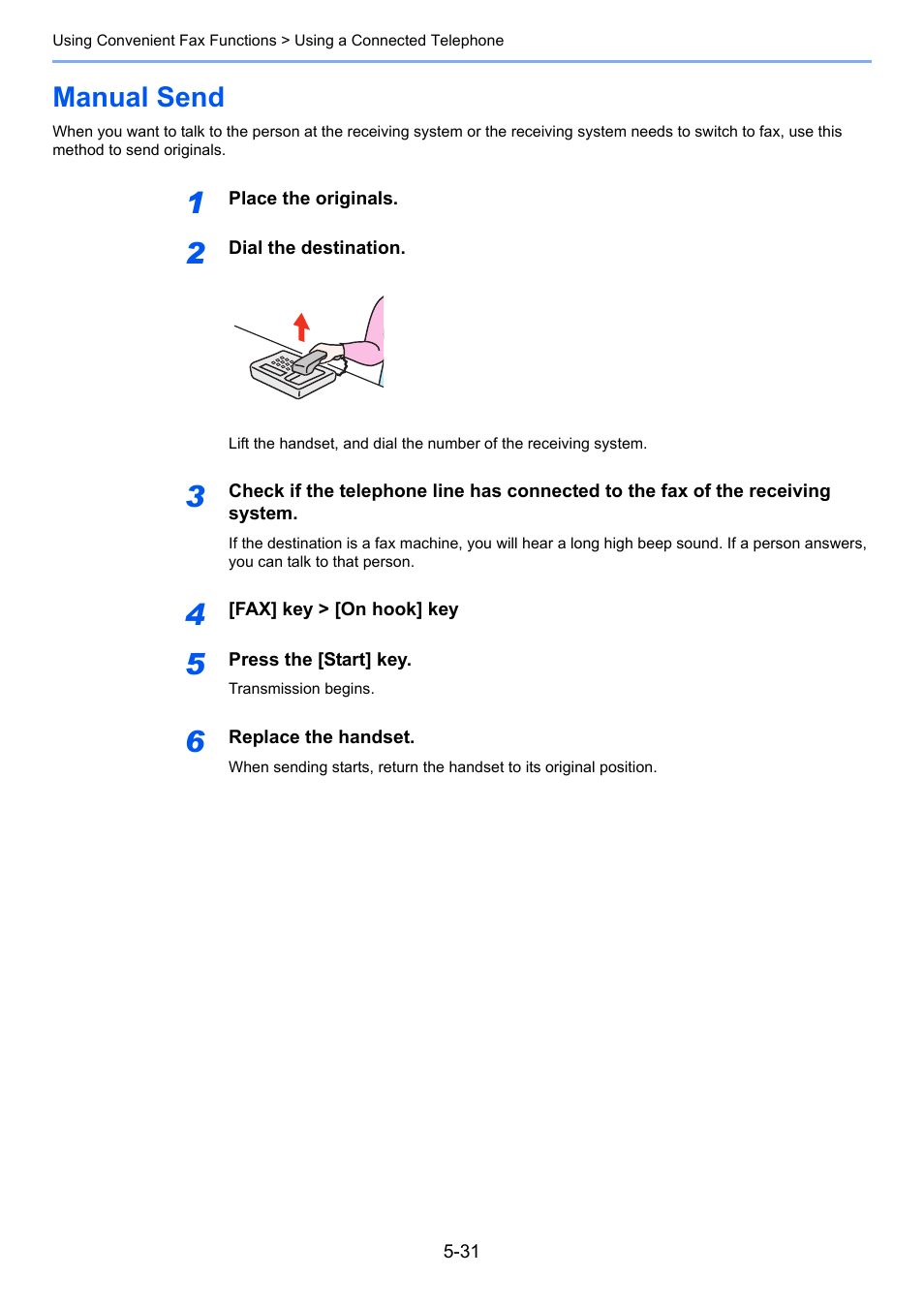Manual send, Manual send -31 | TA Triumph-Adler P-C3065 MFP User Manual | Page 96 / 184