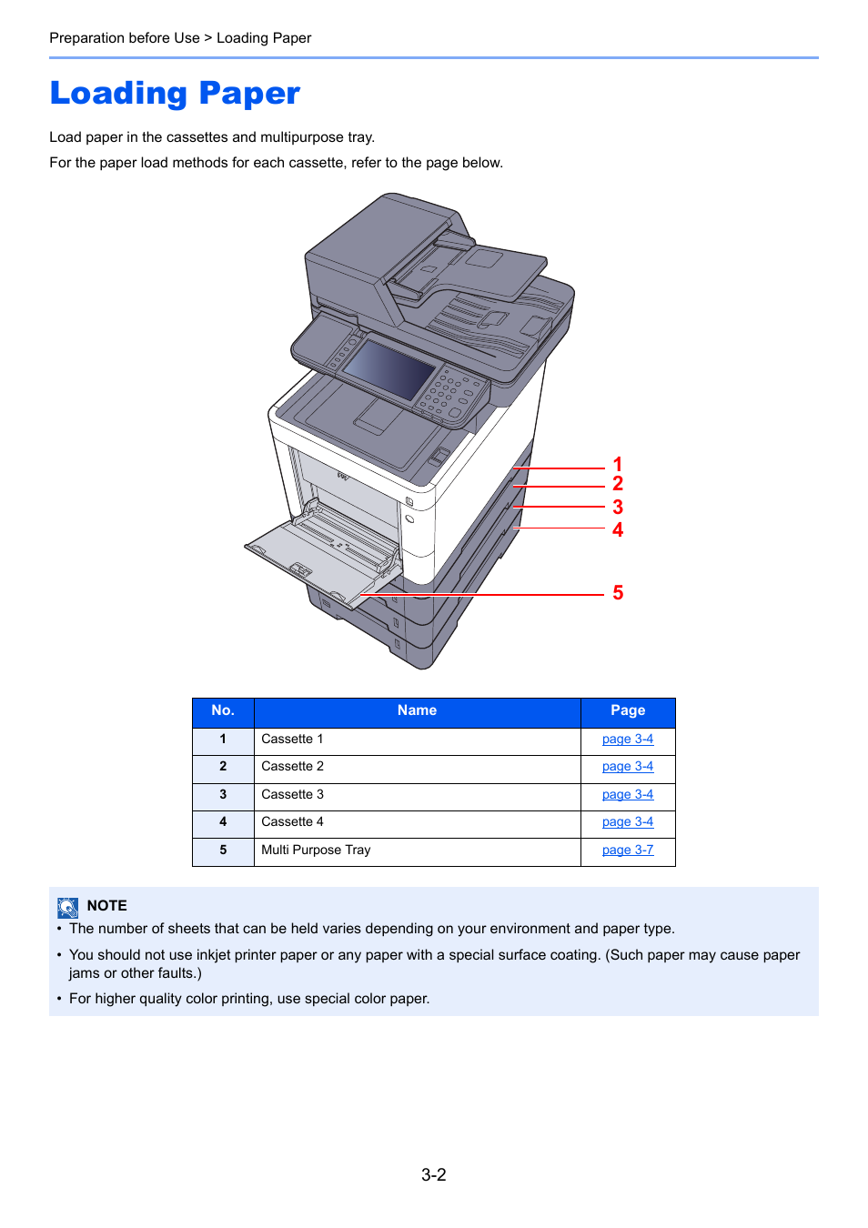 Loading paper, Loading paper -2 | TA Triumph-Adler P-C3560i MFP User Manual | Page 113 / 432