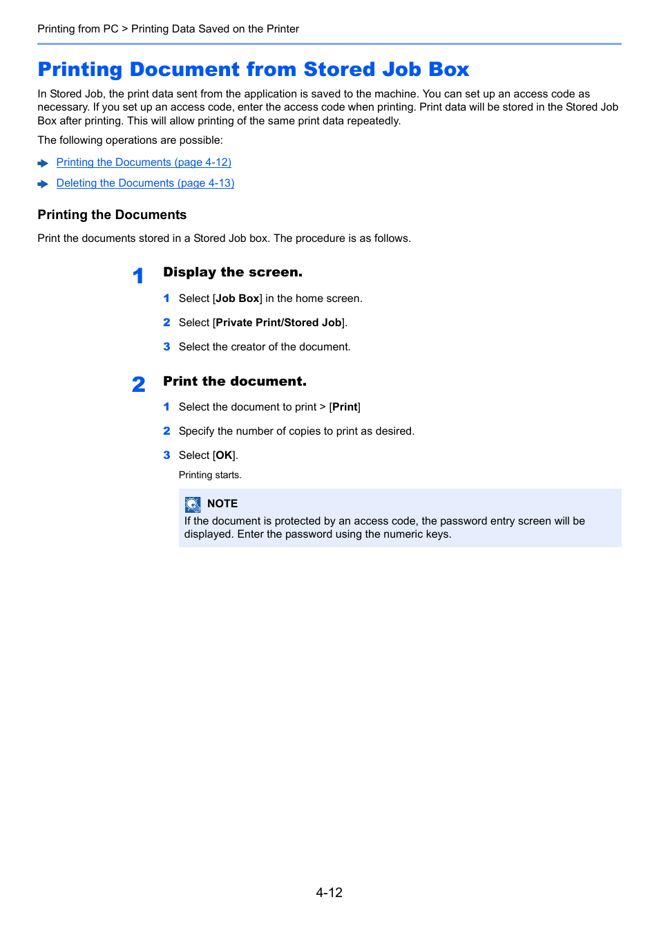 Printing document from stored job box, Printing document from stored job box -12 | TA Triumph-Adler P-C3560i MFP User Manual | Page 152 / 432