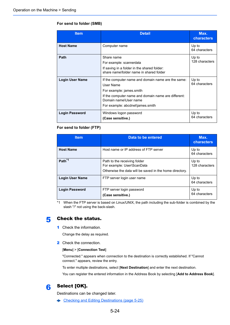 Check the status, Select [ok | TA Triumph-Adler P-C3560i MFP User Manual | Page 185 / 432