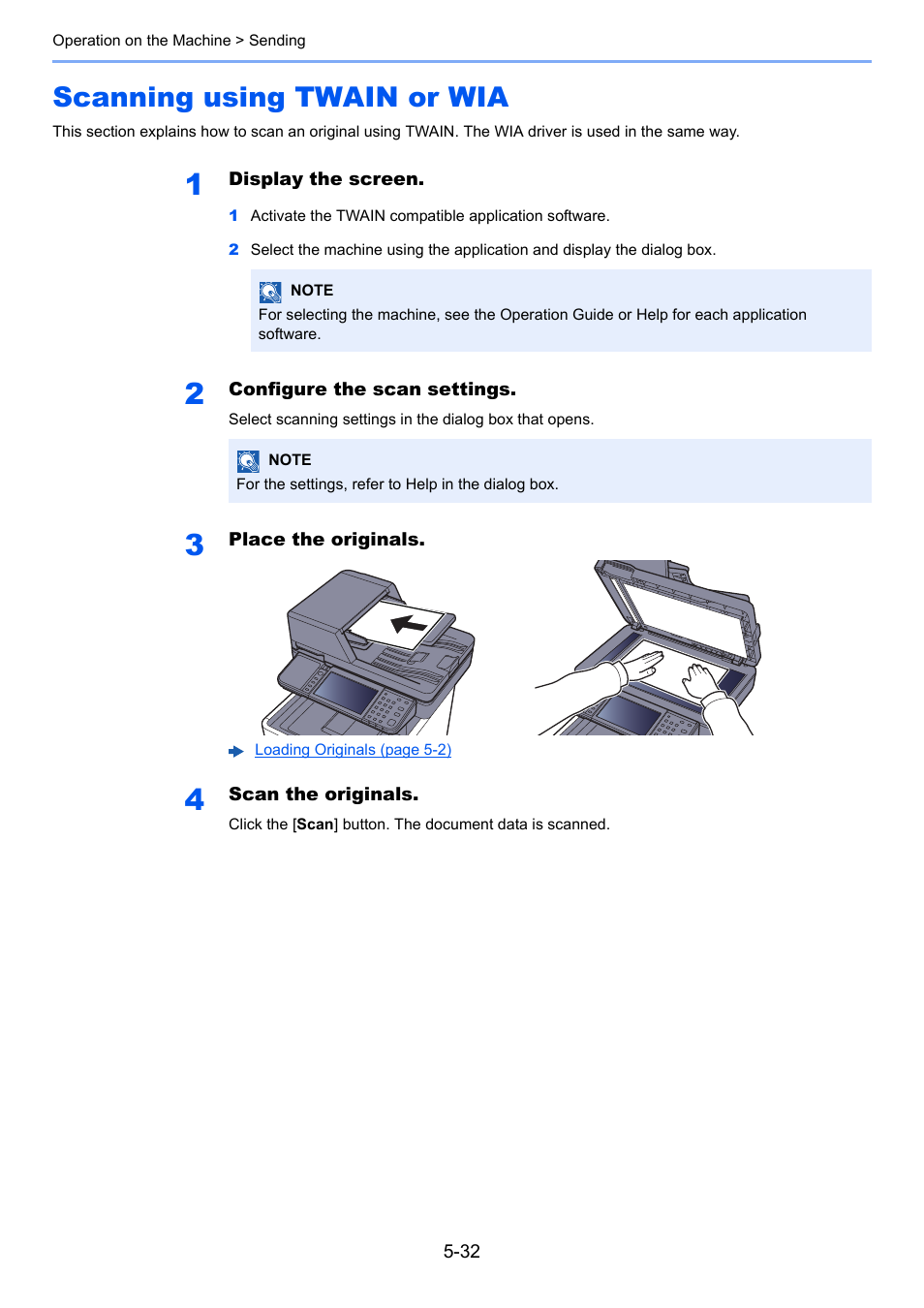Scanning using twain or wia, Scanning using twain or wia -32 | TA Triumph-Adler P-C3560i MFP User Manual | Page 193 / 432