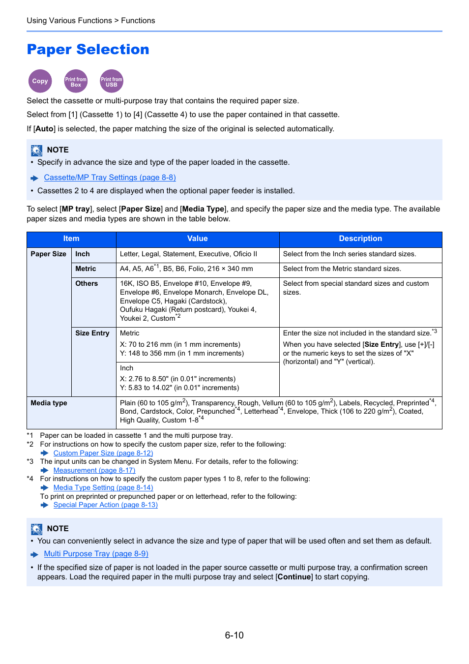 Paper selection, Paper selection -10 | TA Triumph-Adler P-C3560i MFP User Manual | Page 220 / 432