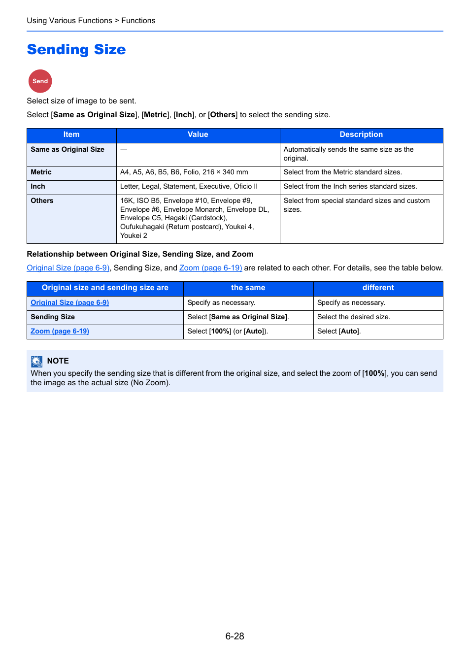 Sending size, Sending size -28, Select size of image to be sent | TA Triumph-Adler P-C3560i MFP User Manual | Page 238 / 432