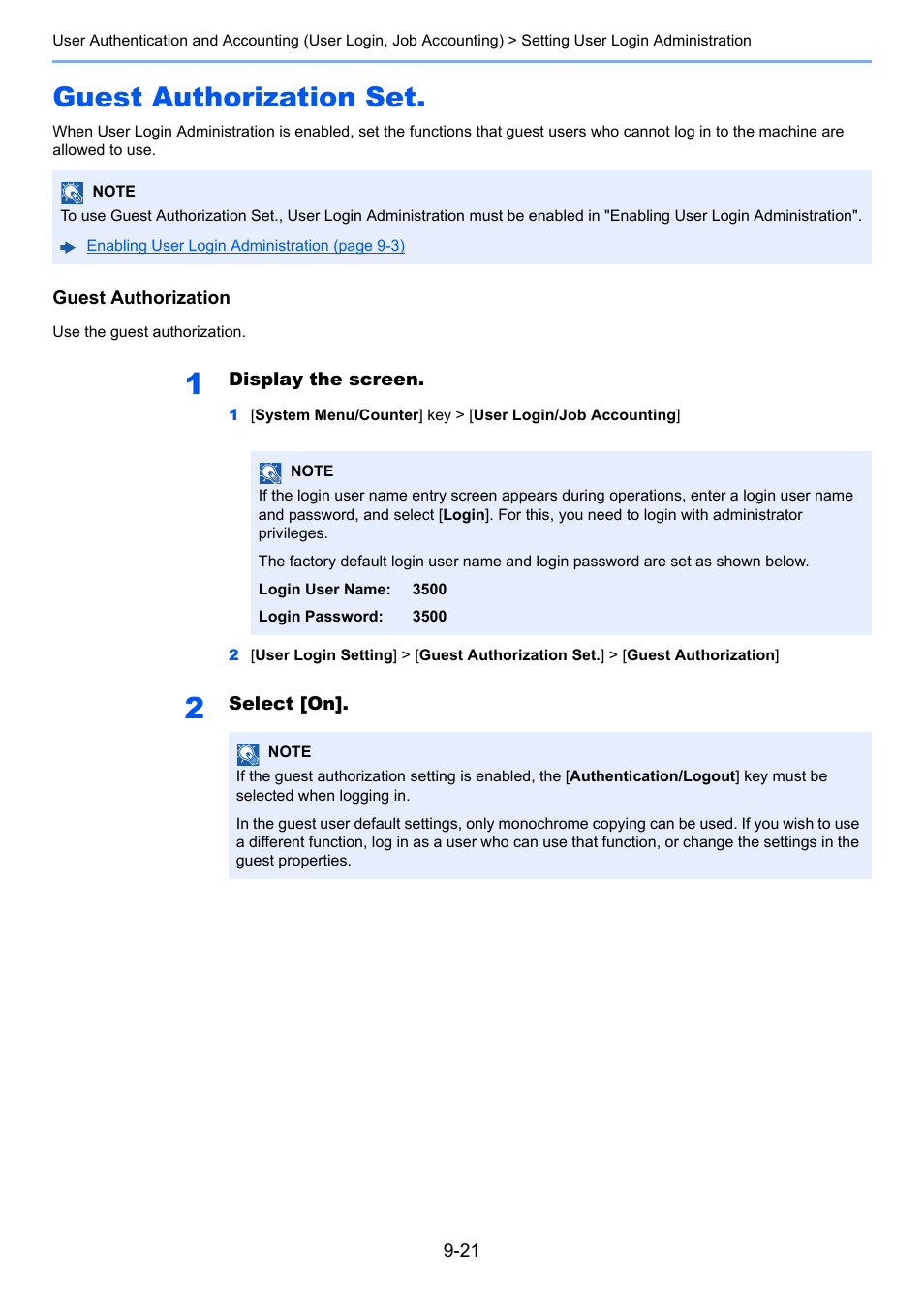 Guest authorization set, Guest authorization set -21 | TA Triumph-Adler P-C3560i MFP User Manual | Page 318 / 432