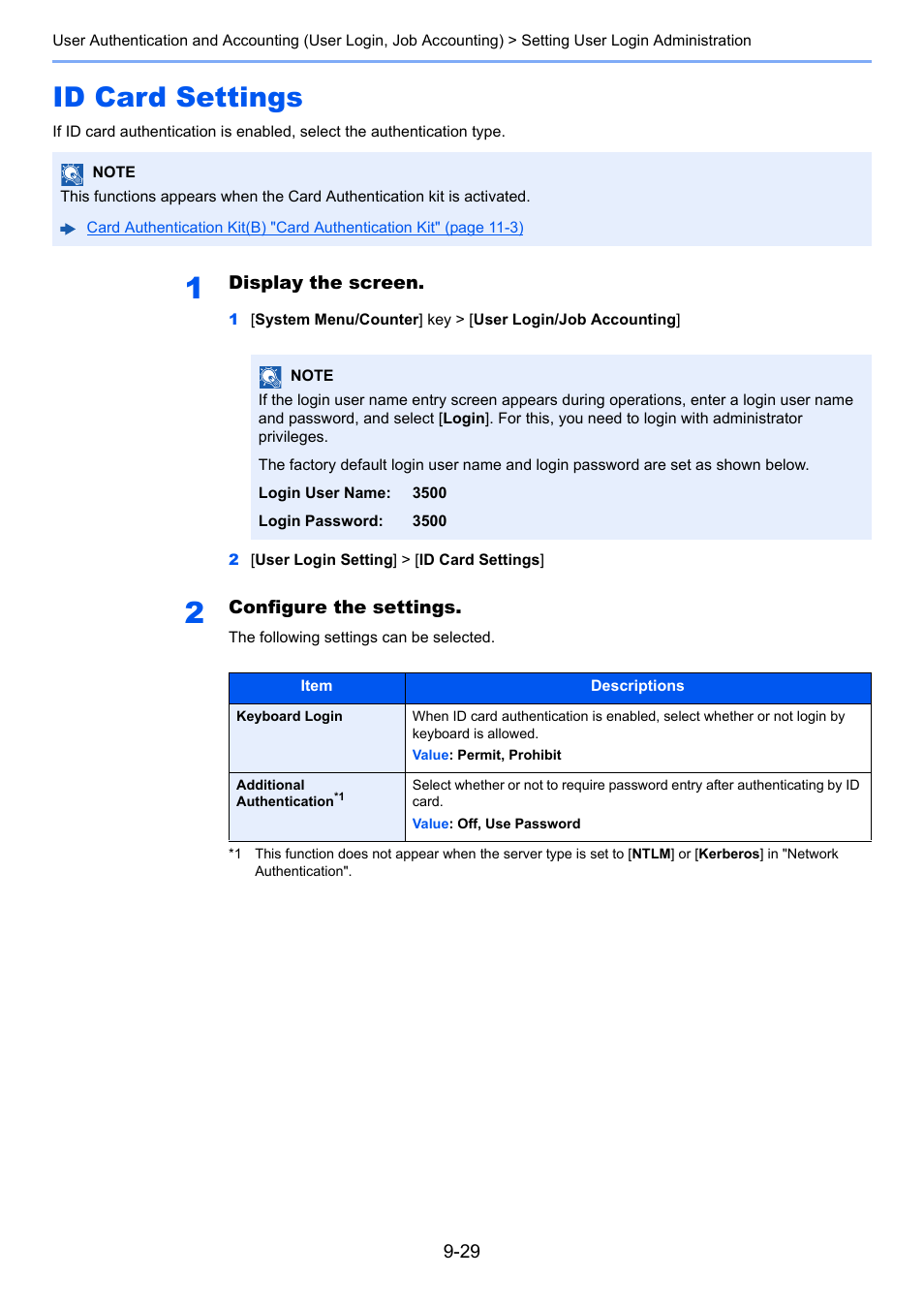 Id card settings, Id card settings -29 | TA Triumph-Adler P-C3560i MFP User Manual | Page 326 / 432