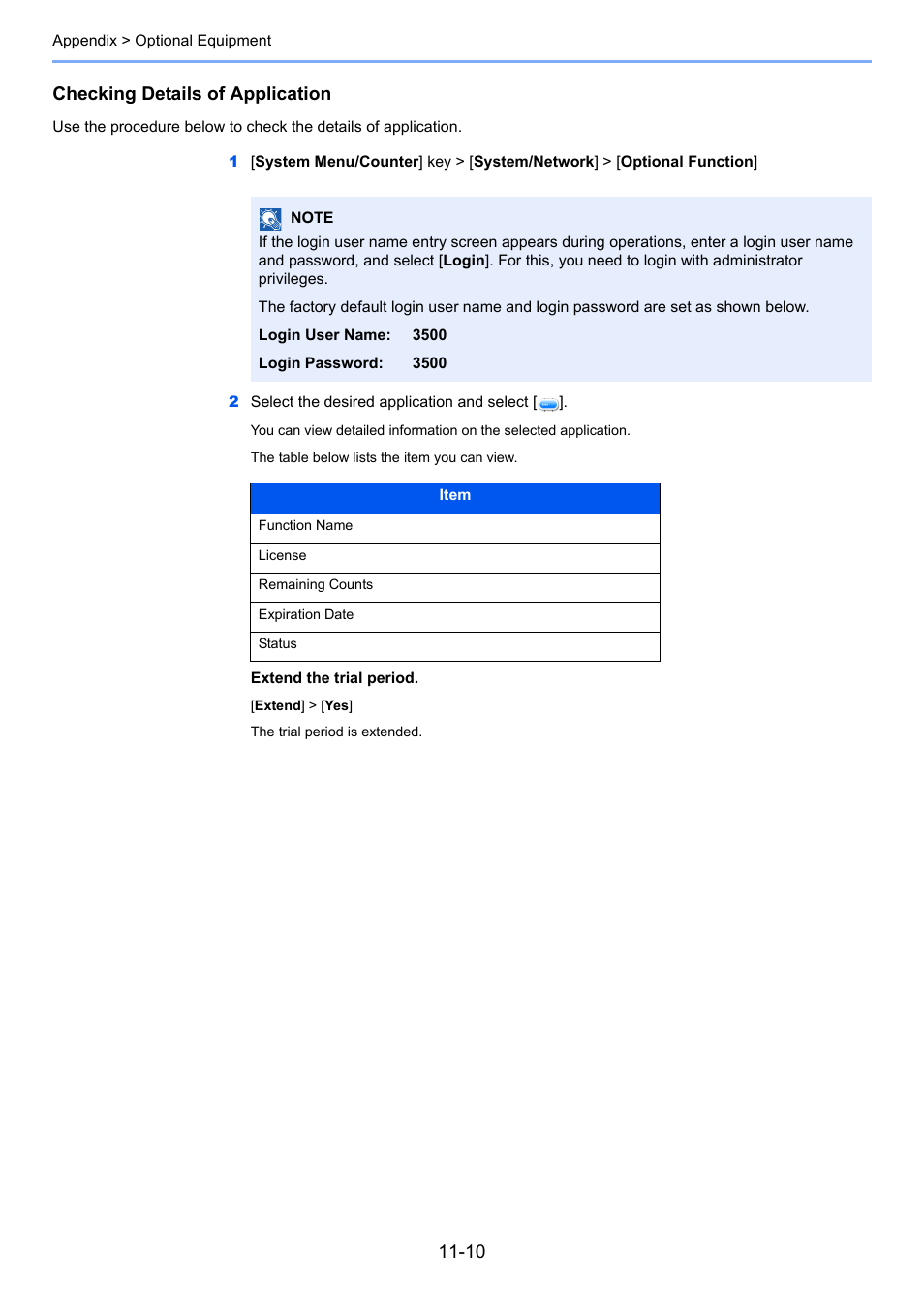 Checking details of application | TA Triumph-Adler P-C3560i MFP User Manual | Page 402 / 432