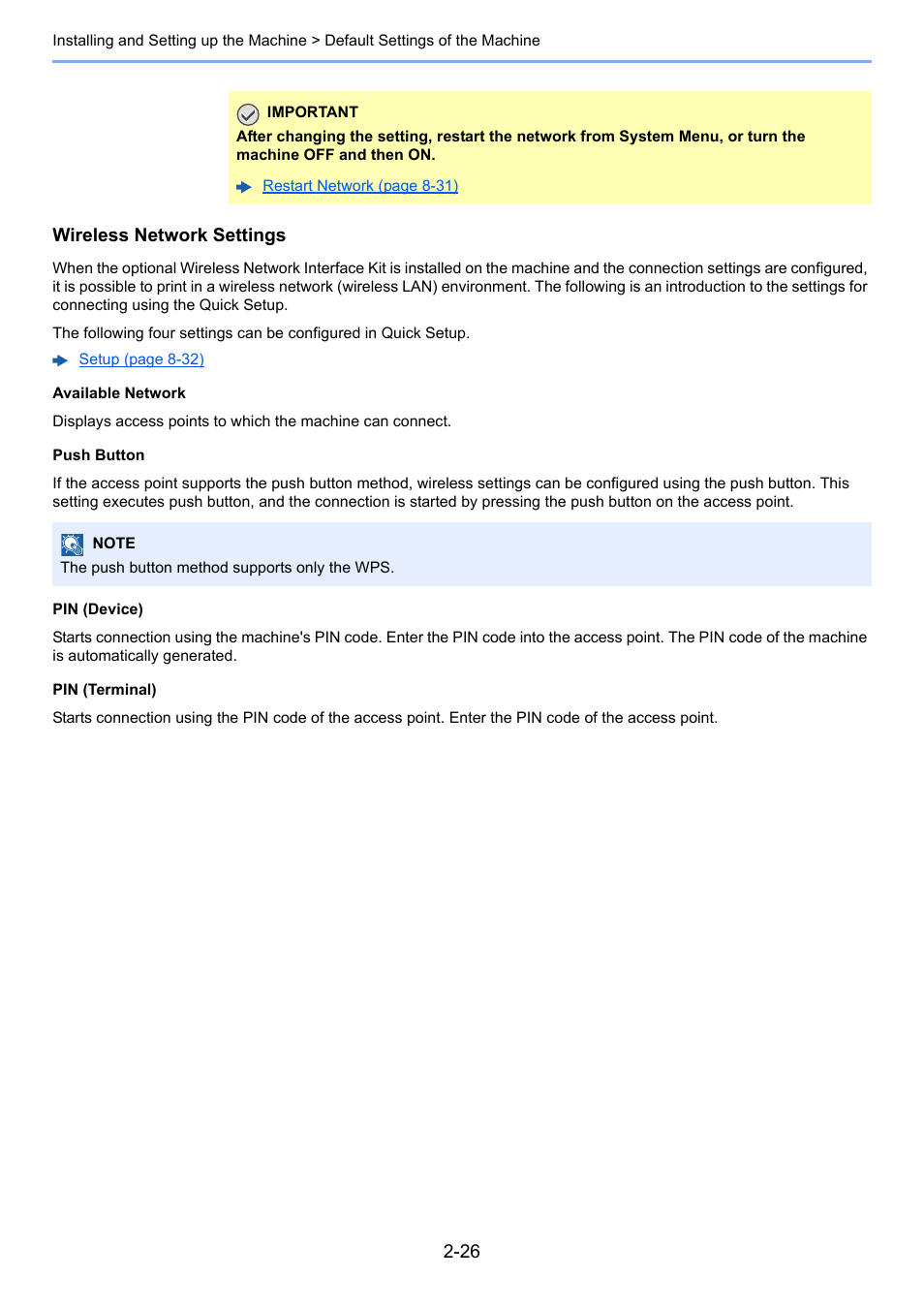 Wireless network settings | TA Triumph-Adler P-C3560i MFP User Manual | Page 73 / 432