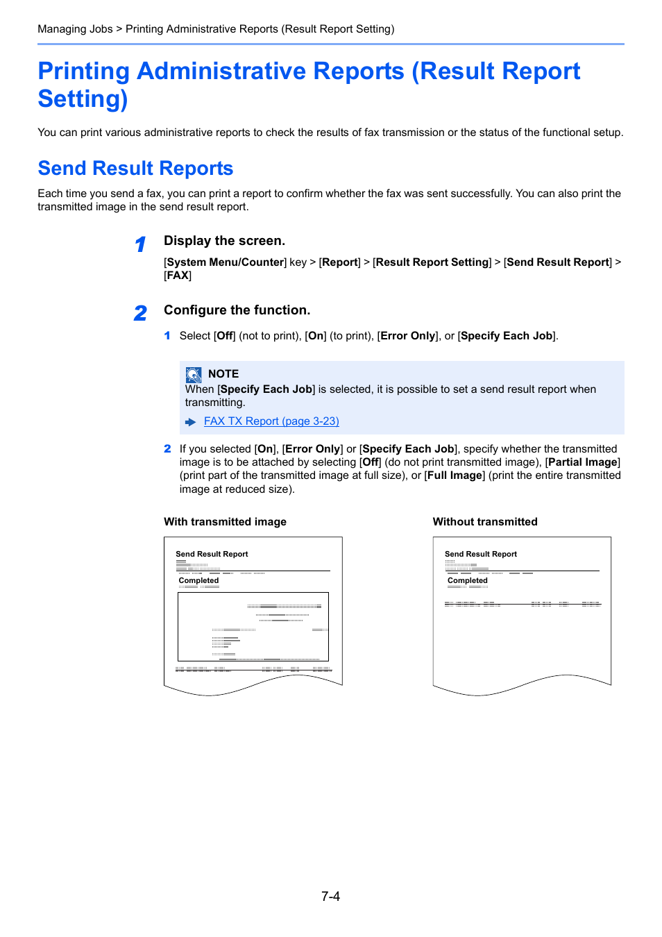 Send result reports, Send result reports -4 | TA Triumph-Adler P-C3565i MFP User Manual | Page 130 / 184