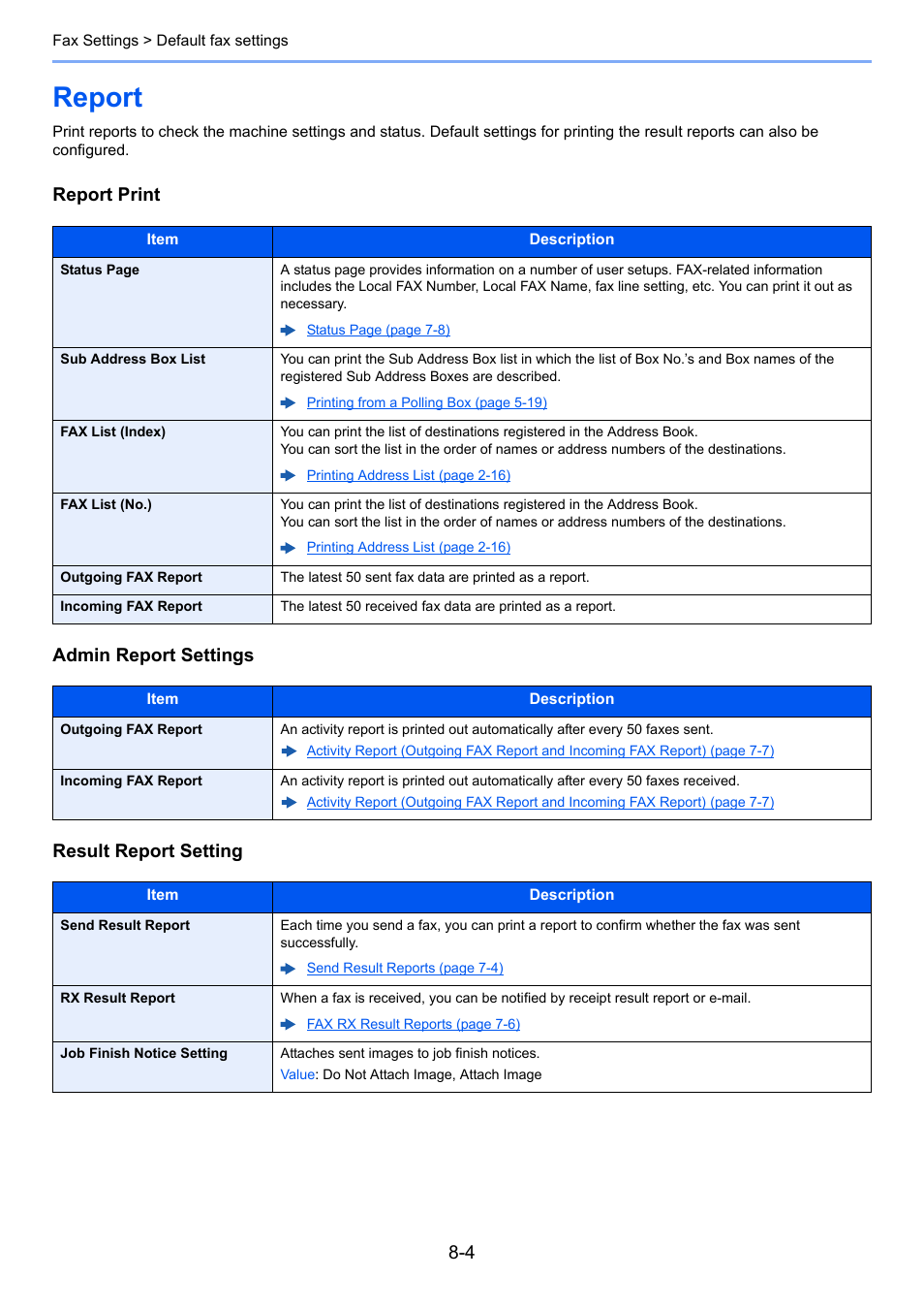 Report, Report -4 | TA Triumph-Adler P-C3565i MFP User Manual | Page 140 / 184