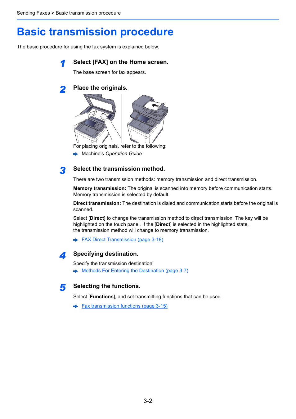 Basic transmission procedure, Basic transmission procedure -2 | TA Triumph-Adler P-C3565i MFP User Manual | Page 33 / 184