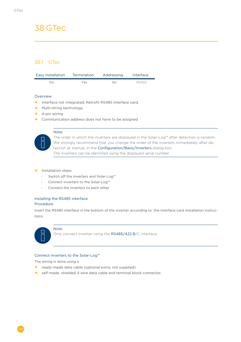 38 gtec | Solare Datensysteme Solar-Log User Manual | Page 120 / 311