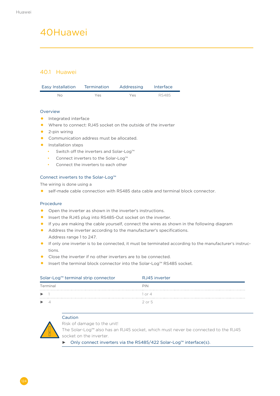 40 huawei | Solare Datensysteme Solar-Log User Manual | Page 124 / 311