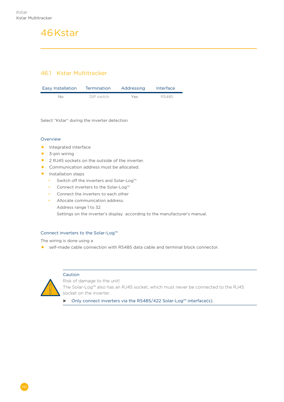 46 kstar | Solare Datensysteme Solar-Log User Manual | Page 142 / 311