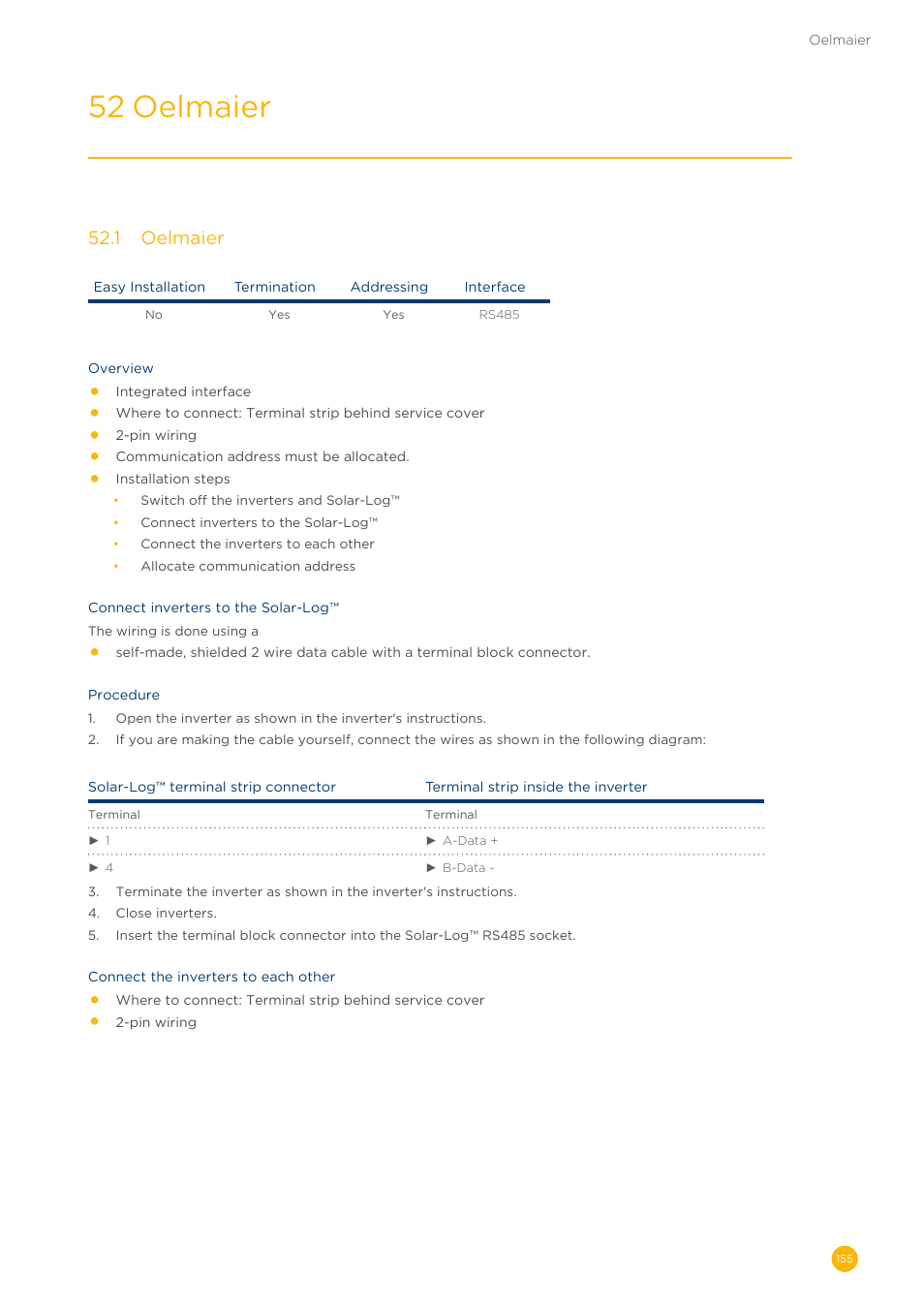 52 oelmaier, 52�1 oelmaier | Solare Datensysteme Solar-Log User Manual | Page 155 / 311