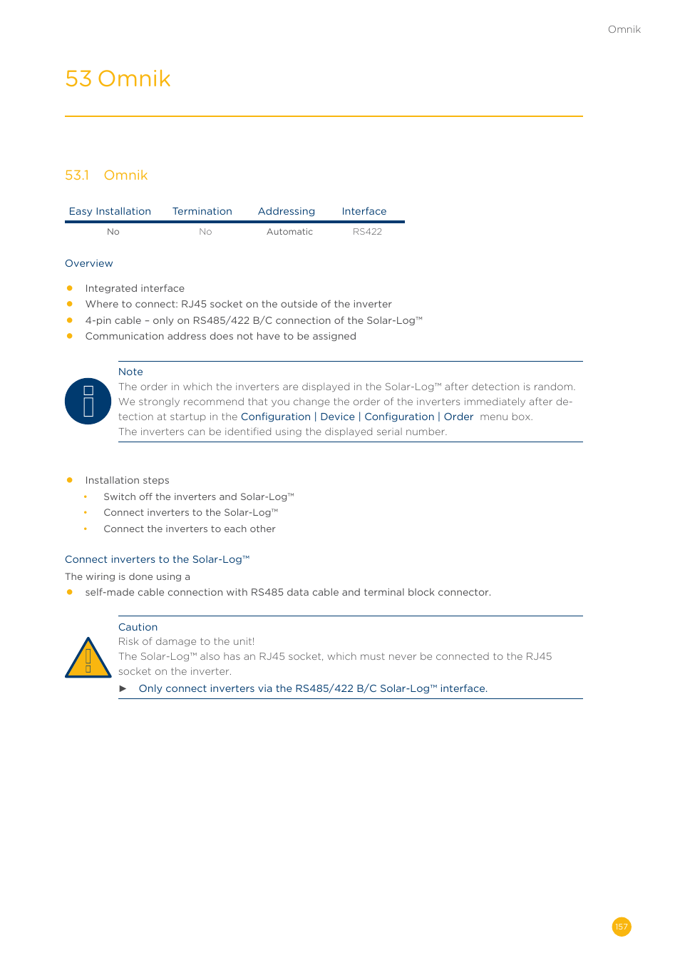 53 omnik | Solare Datensysteme Solar-Log User Manual | Page 157 / 311