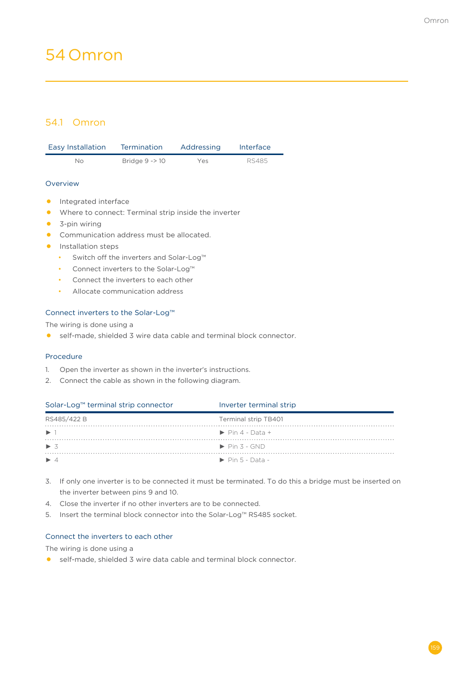 54 omron, 54�1 omron | Solare Datensysteme Solar-Log User Manual | Page 159 / 311