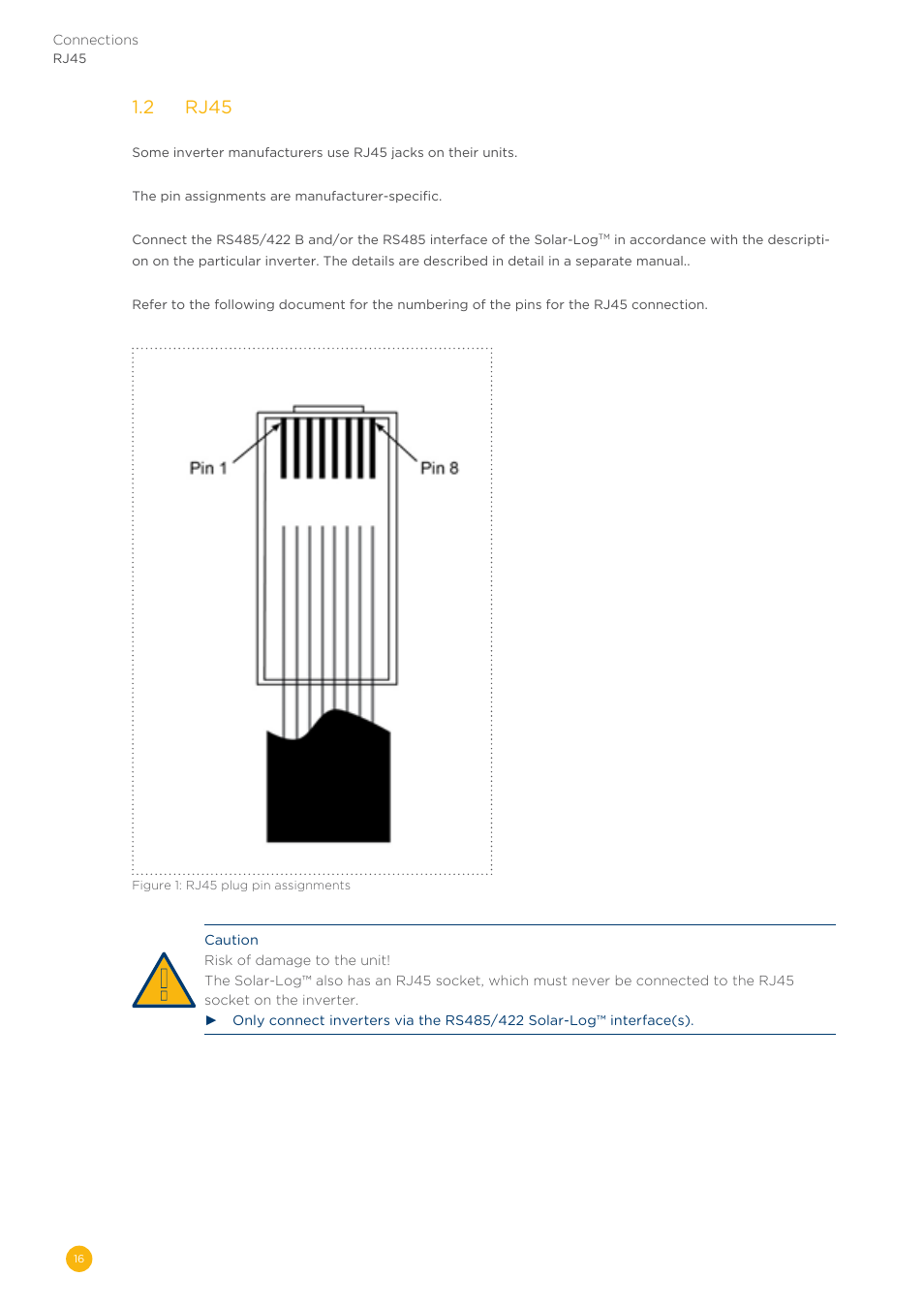 1�2 rj45 | Solare Datensysteme Solar-Log User Manual | Page 16 / 311