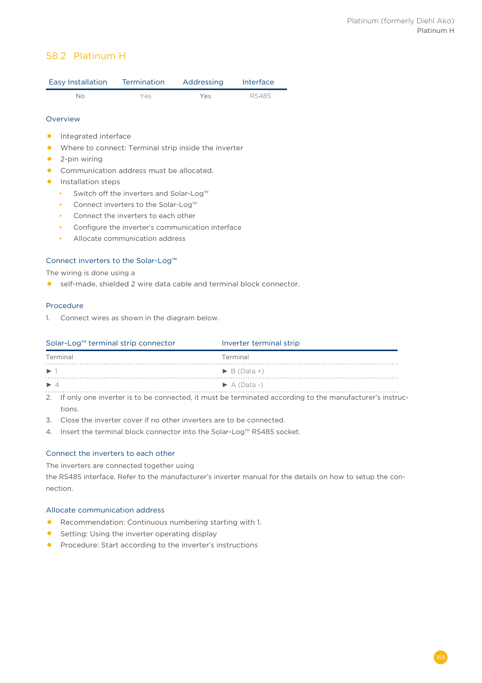 58�2 platinum h | Solare Datensysteme Solar-Log User Manual | Page 169 / 311