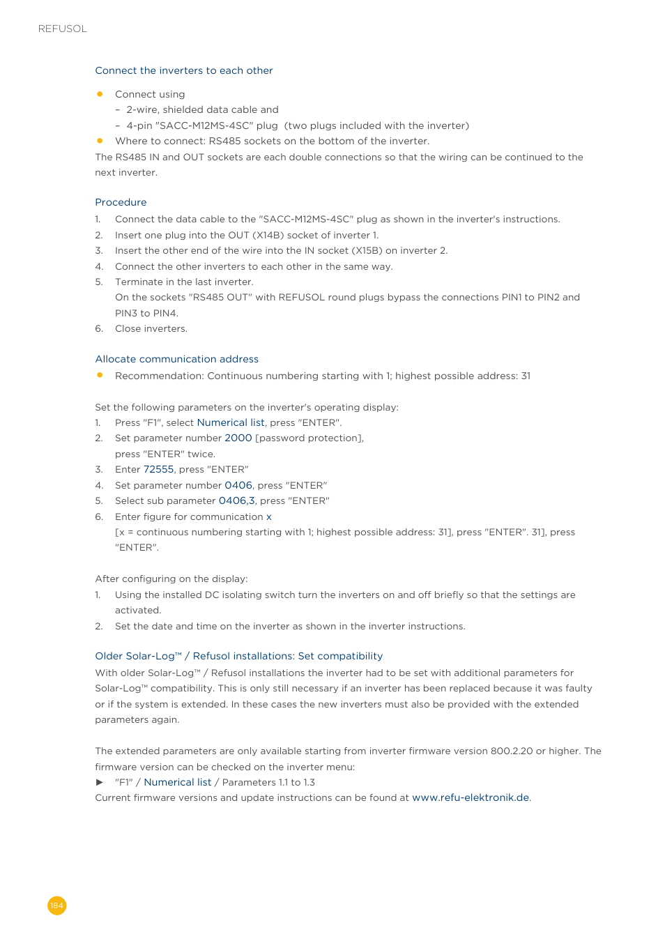 Solare Datensysteme Solar-Log User Manual | Page 184 / 311