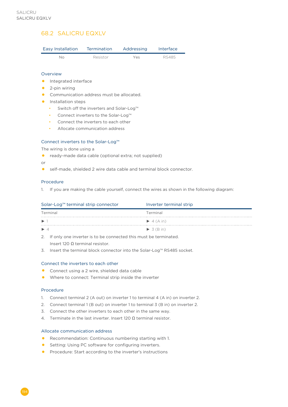 68�2 salicru eqxlv | Solare Datensysteme Solar-Log User Manual | Page 194 / 311