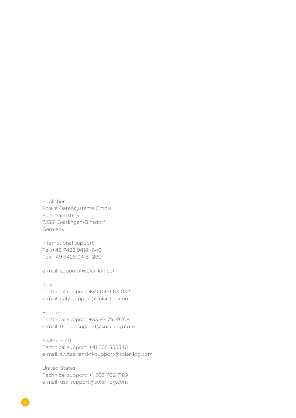 Solare Datensysteme Solar-Log User Manual | Page 2 / 311