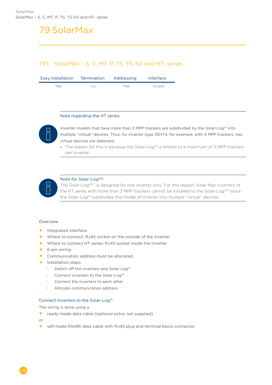 79 solarmax | Solare Datensysteme Solar-Log User Manual | Page 236 / 311