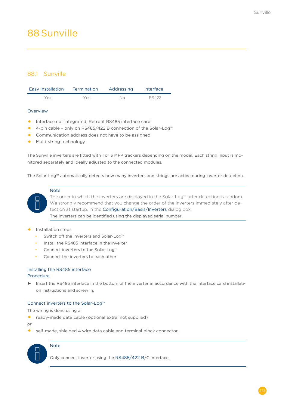 88 sunville | Solare Datensysteme Solar-Log User Manual | Page 273 / 311