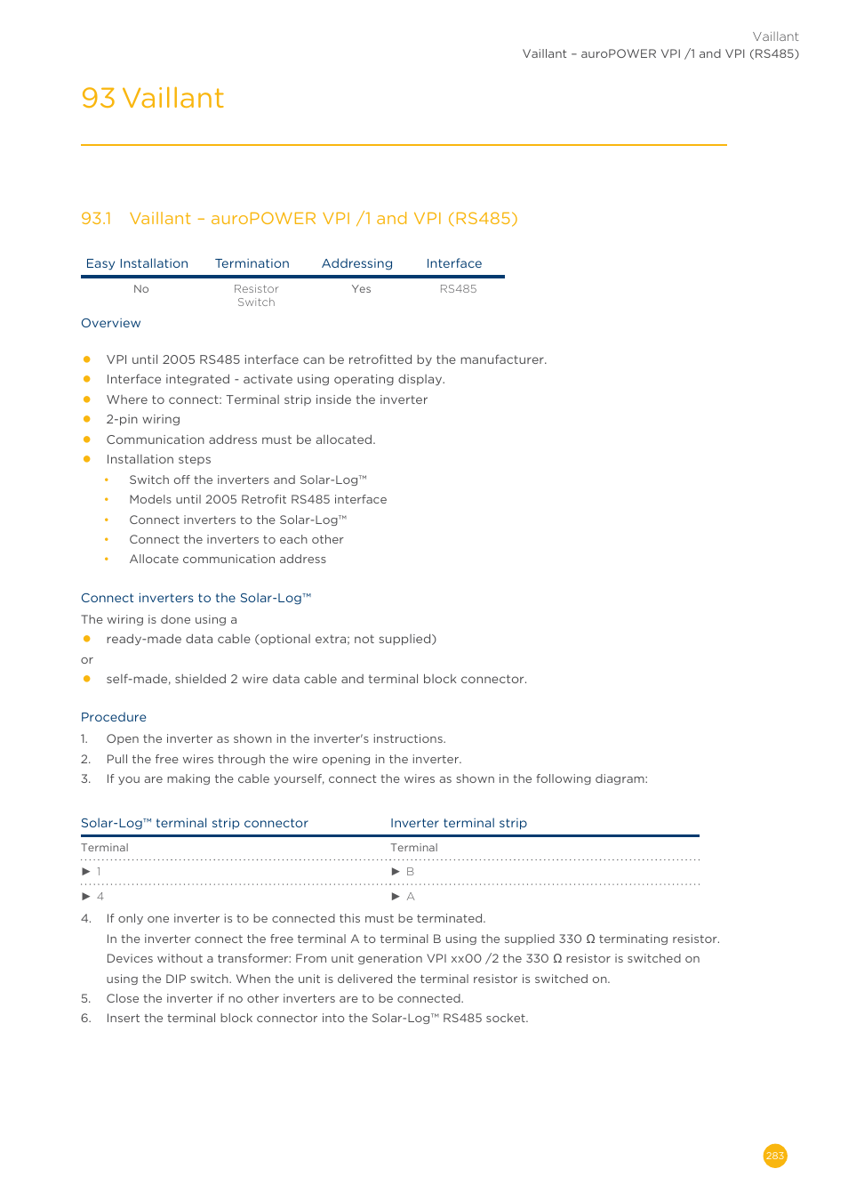 93 vaillant | Solare Datensysteme Solar-Log User Manual | Page 283 / 311