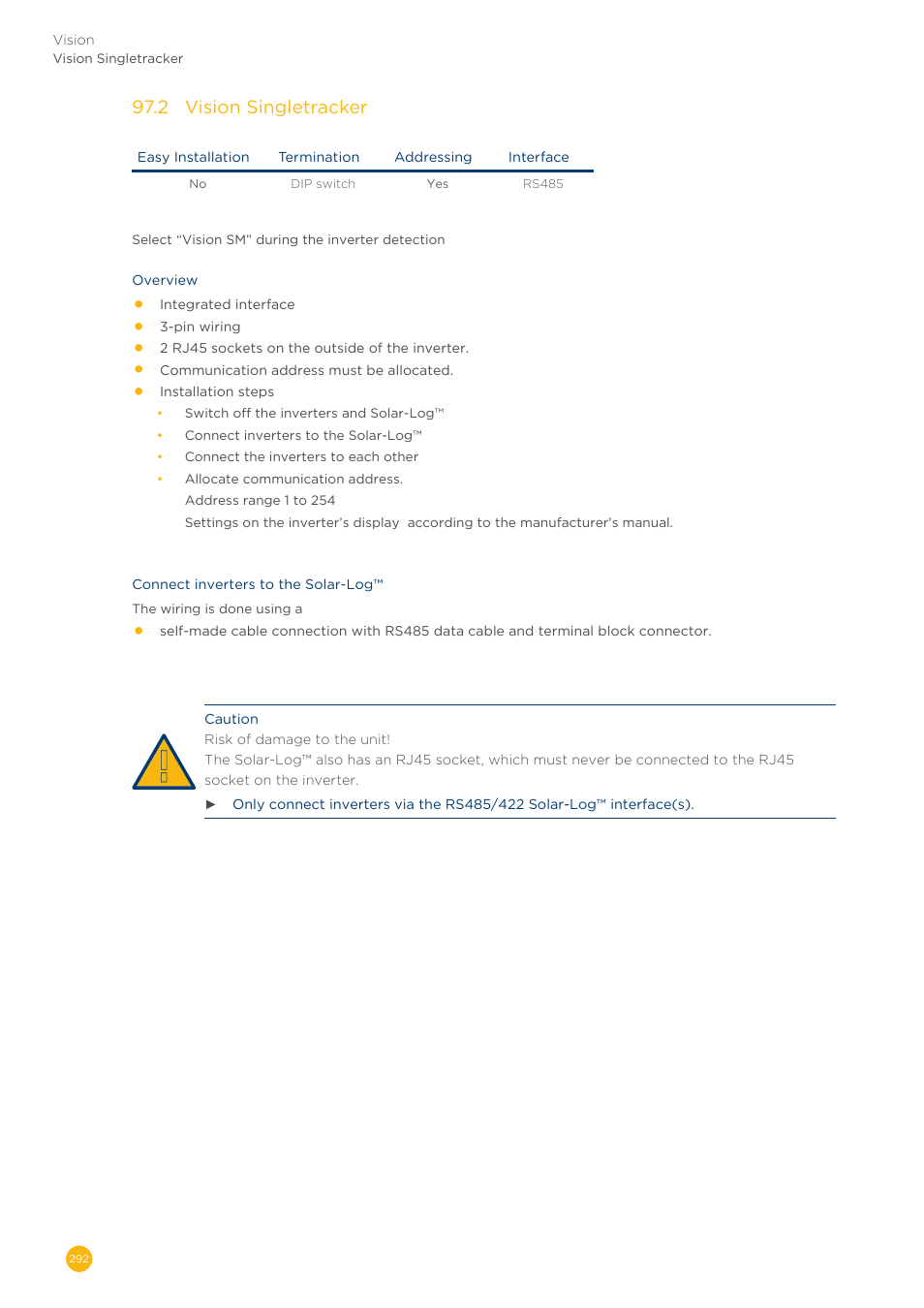 97�2 vision singletracker | Solare Datensysteme Solar-Log User Manual | Page 292 / 311