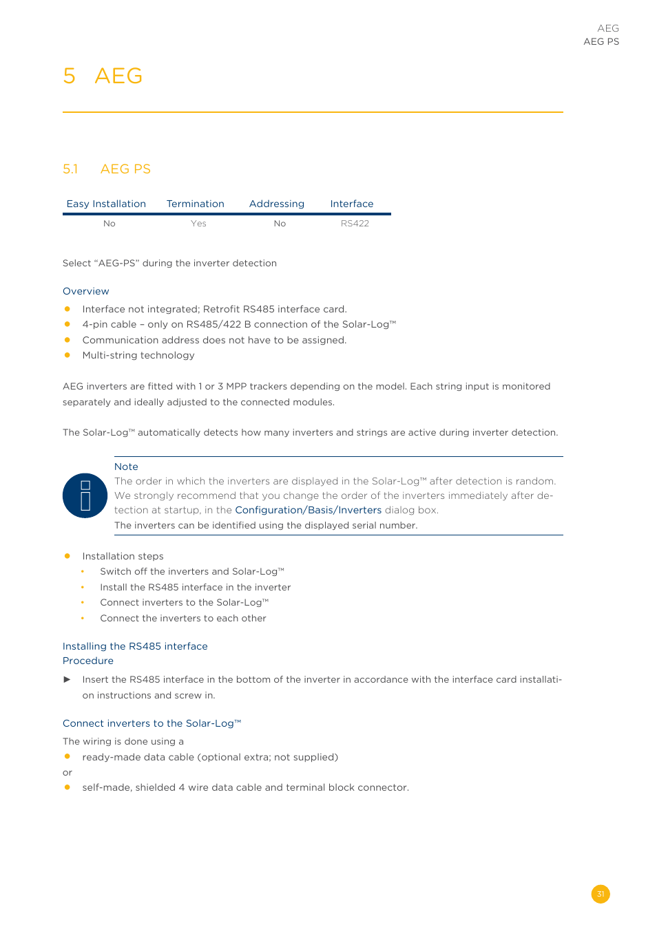 5 aeg | Solare Datensysteme Solar-Log User Manual | Page 31 / 311