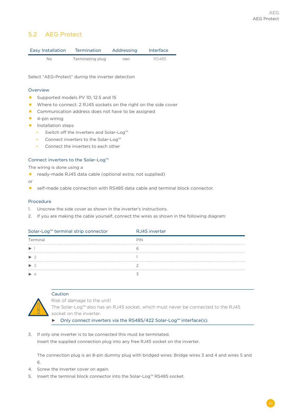 5�2 aeg protect | Solare Datensysteme Solar-Log User Manual | Page 33 / 311